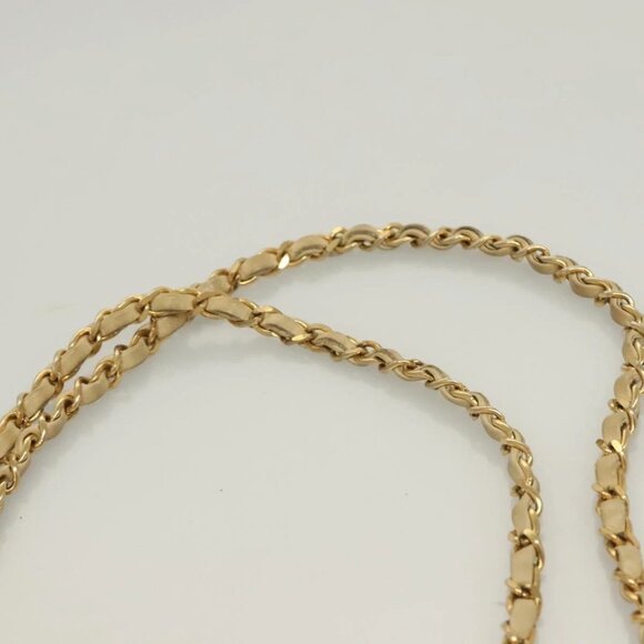 CHANEL Matelasse Chain Shoulder Bag Lamb Skin Beige Gold CC Auth bs27415 - Picture 7 of 16